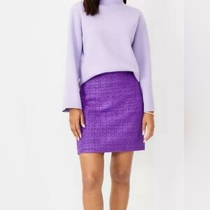 Beautiful Ann Taylor Purple Tweed Skirt